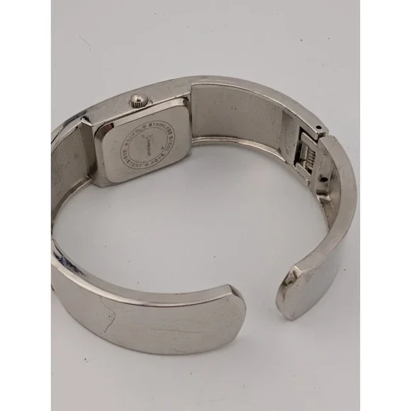 Geneva Watch Women Bangle Band 20mm Case Purple Enamel Inlay- New Battery - Picture 5 of 6